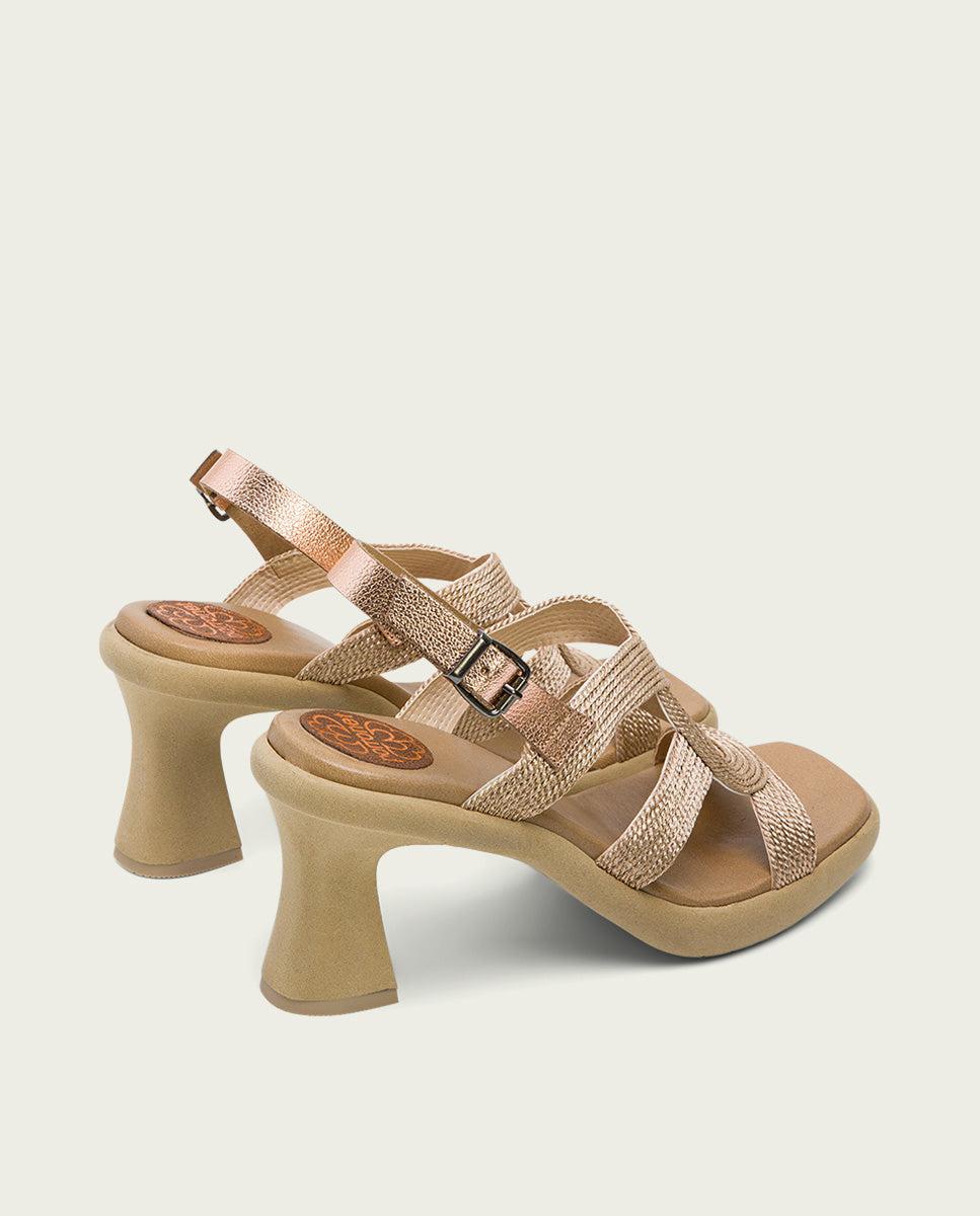 porronet SANDALIA PIEL TACON ALTO ROSE LADA Oferta especial