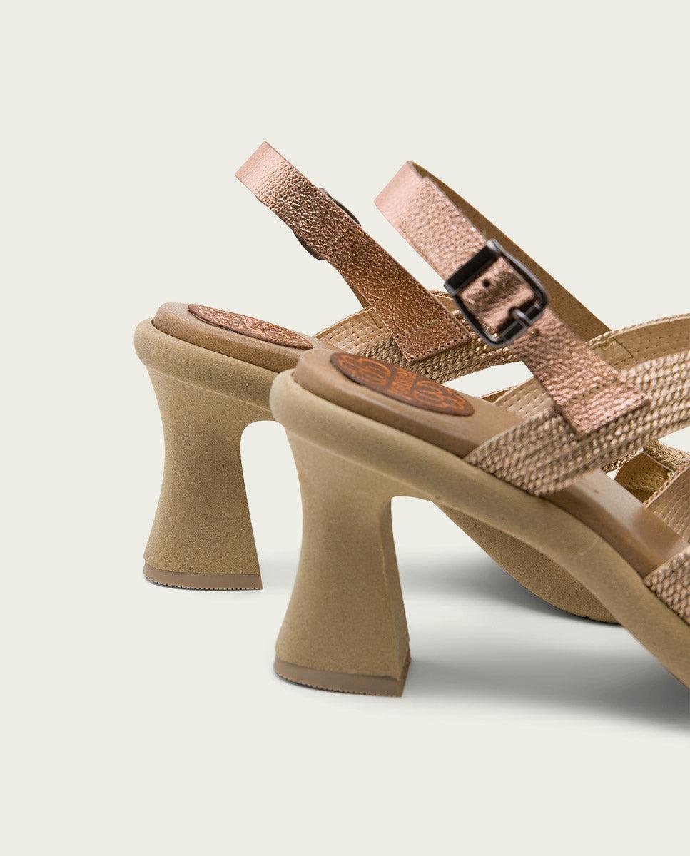 porronet SANDALIA PIEL TACON ALTO ROSE LADA Oferta especial