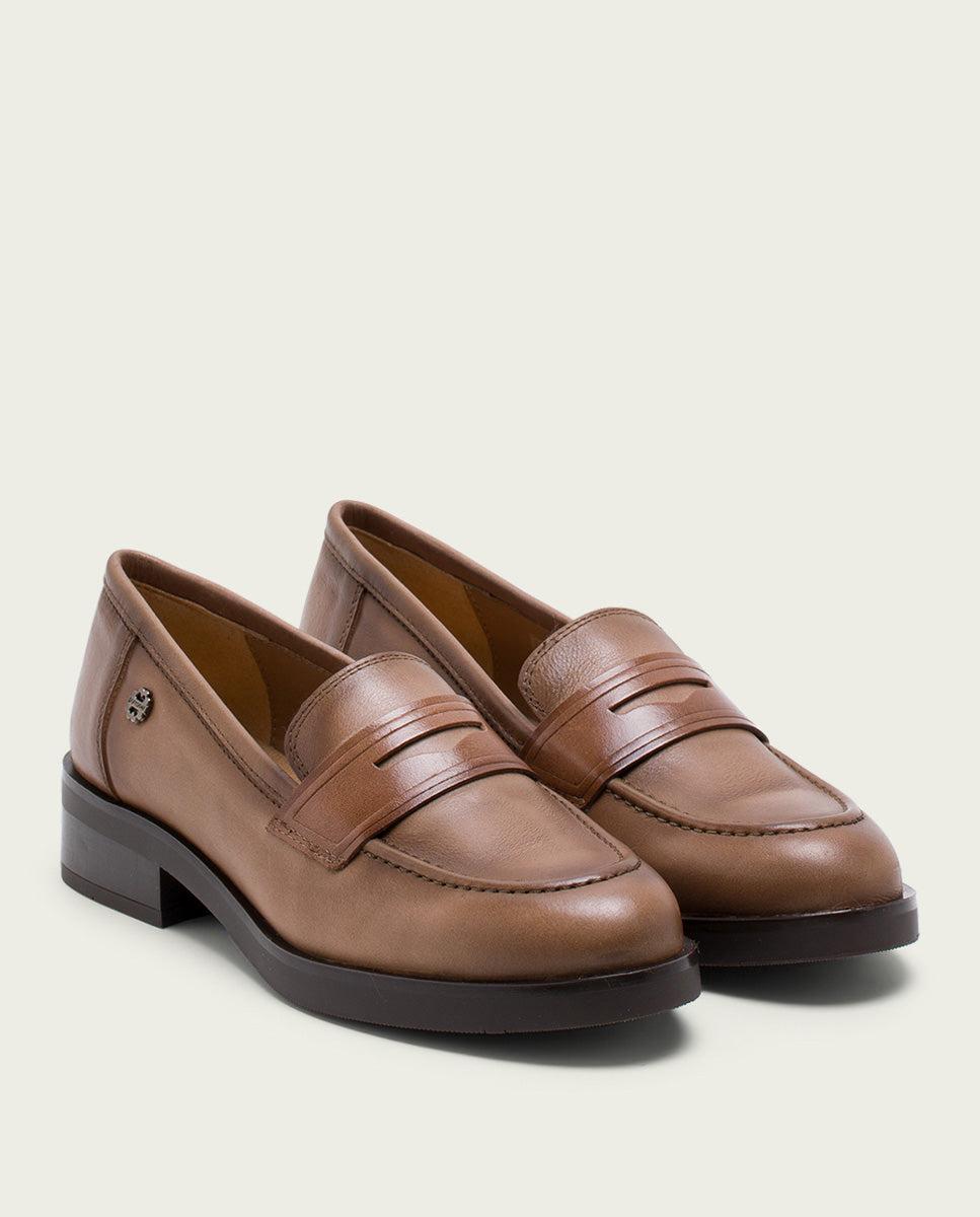 porronet MOCASINES DE PIEL TAUPE EVA Promoción por tiempo limitado