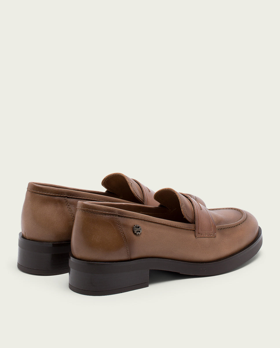 porronet MOCASINES DE PIEL TAUPE EVA Promoción por tiempo limitado