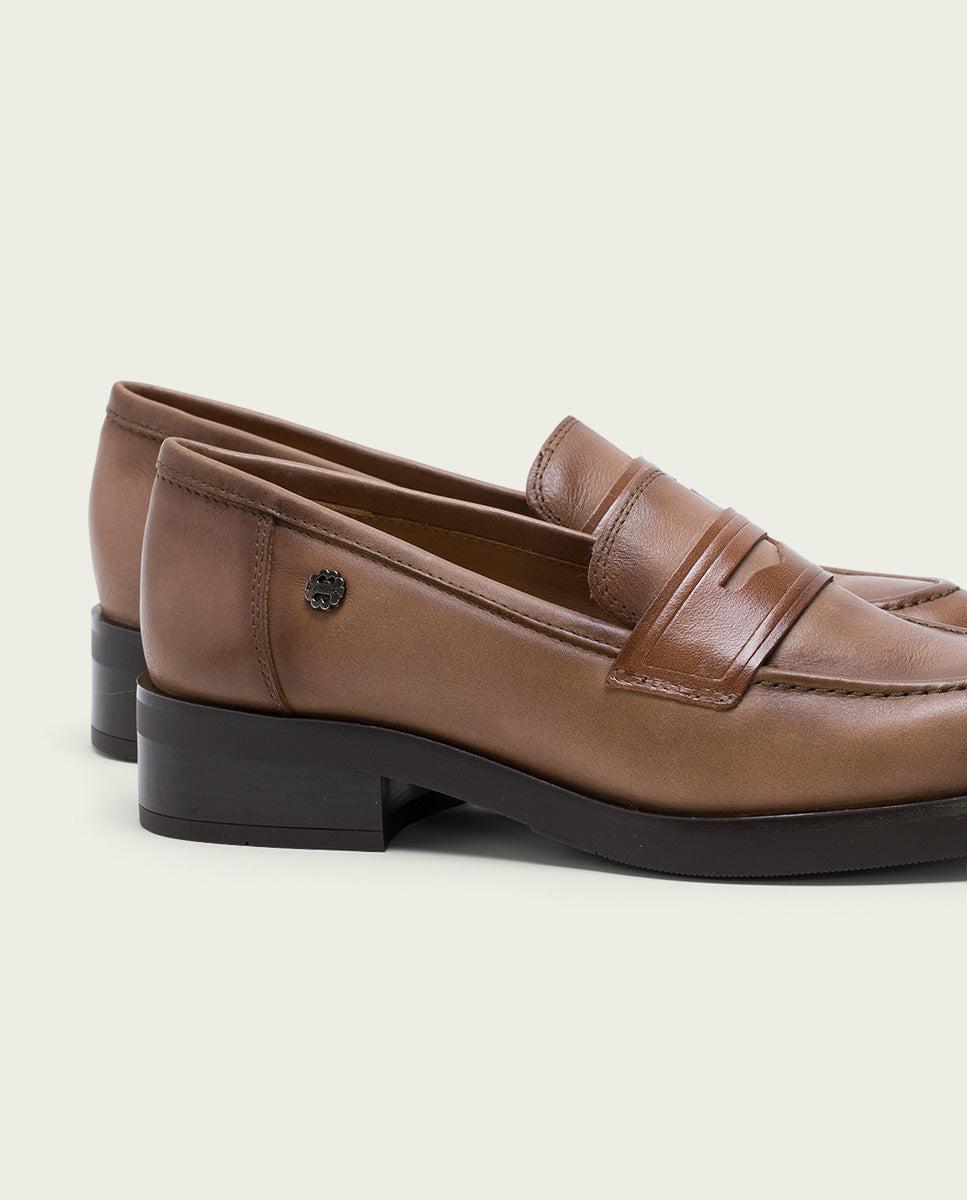 porronet MOCASINES DE PIEL TAUPE EVA Promoción por tiempo limitado