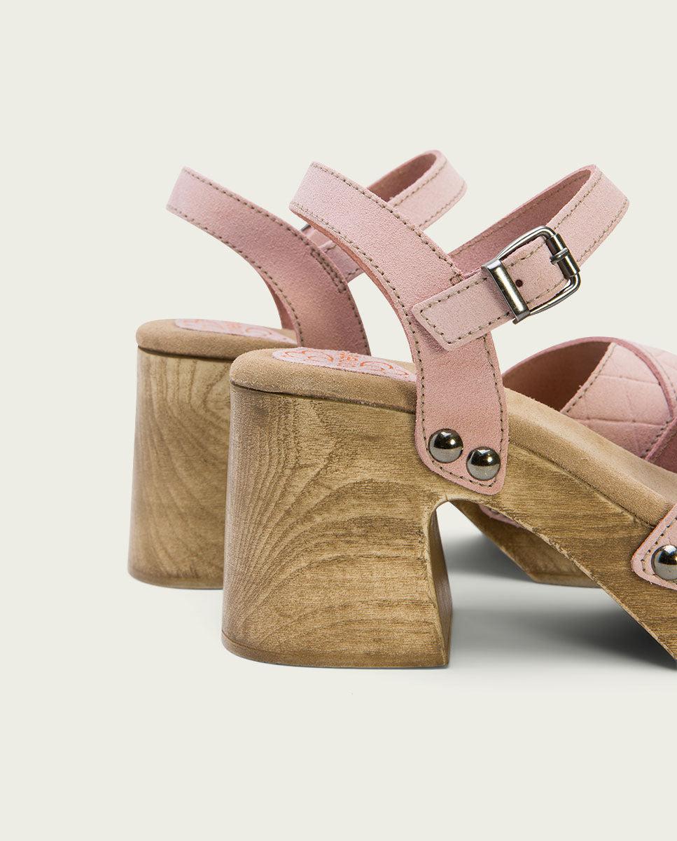 porronet SANDALIA TACON MEDIO PIEL ROSA MABEL Descuento por venta flash