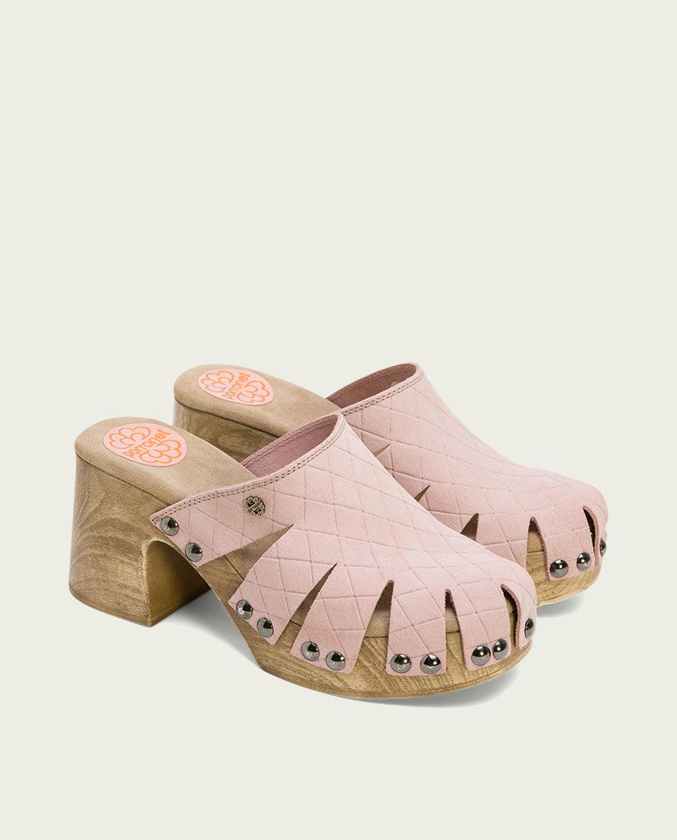 porronet ZUECO TACÓN SERRAJE ROSA MALLA Outlet