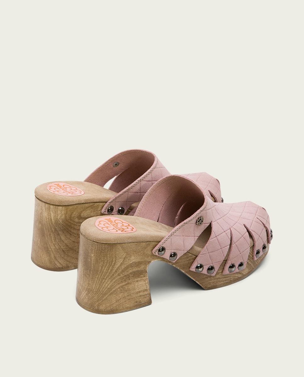 porronet ZUECO TACÓN SERRAJE ROSA MALLA Outlet