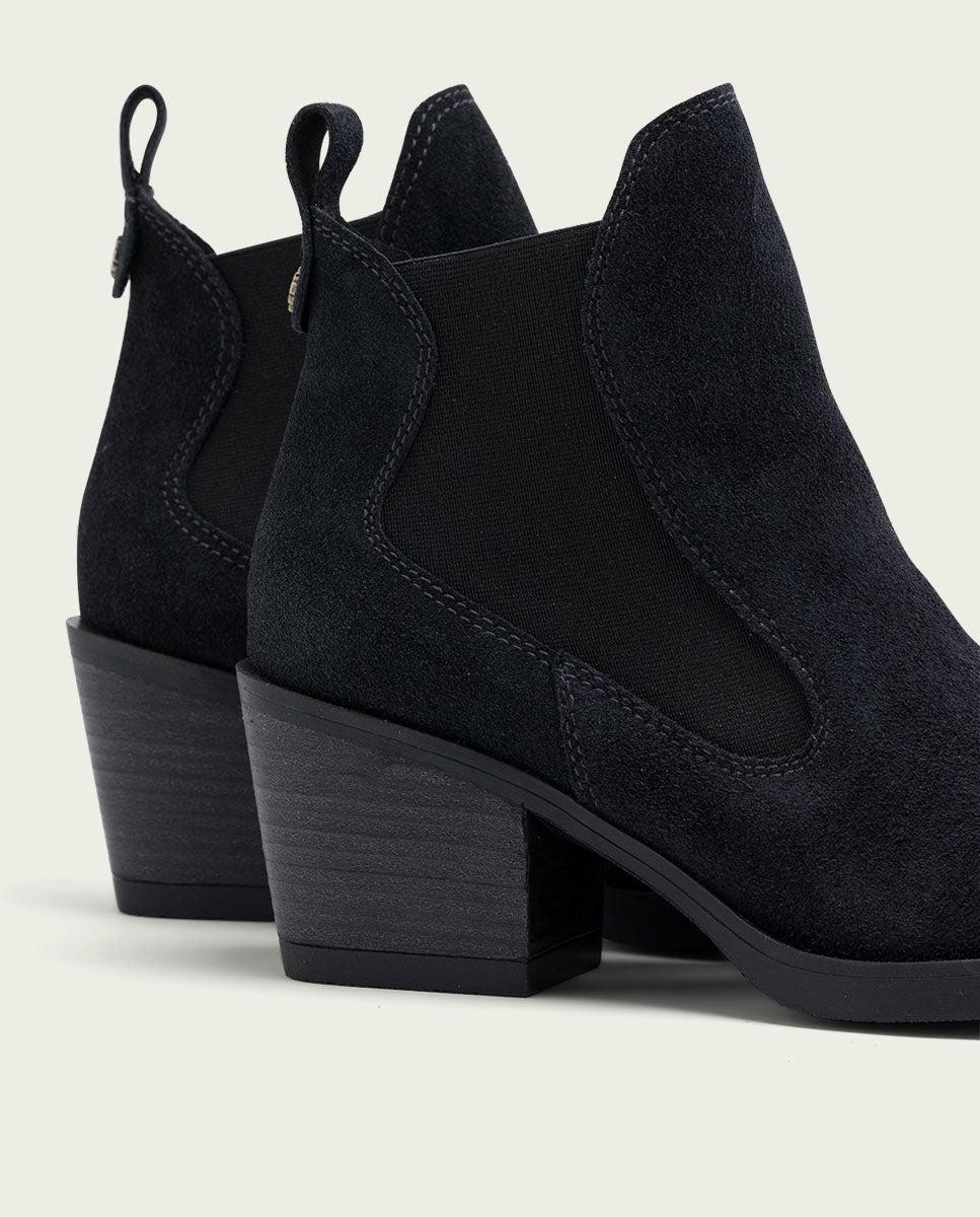 porronet BOTINES COWBOY DE PIEL CARBÓN CON ELÁSTICOS HADLEY Venta caliente