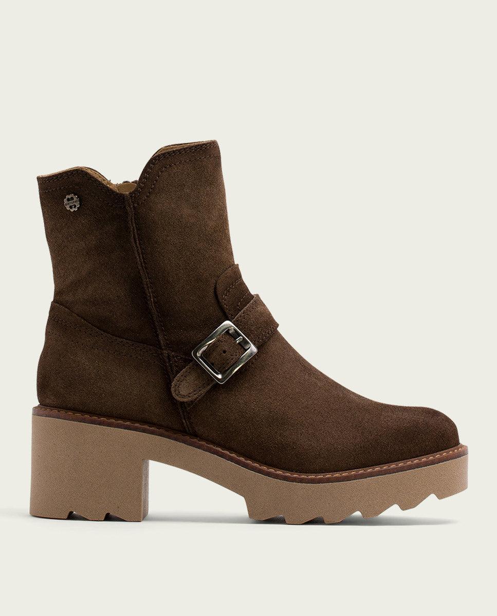 porronet BOTINES DE PIEL CON CREMALLERA MOKA MAR Ventas relámpago