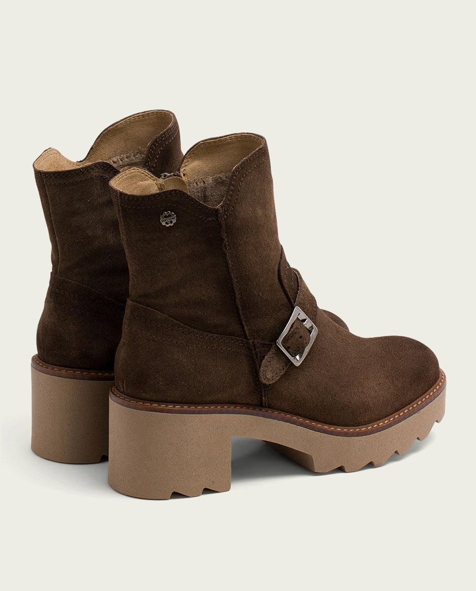 porronet BOTINES DE PIEL CON CREMALLERA MOKA MAR Ventas relámpago