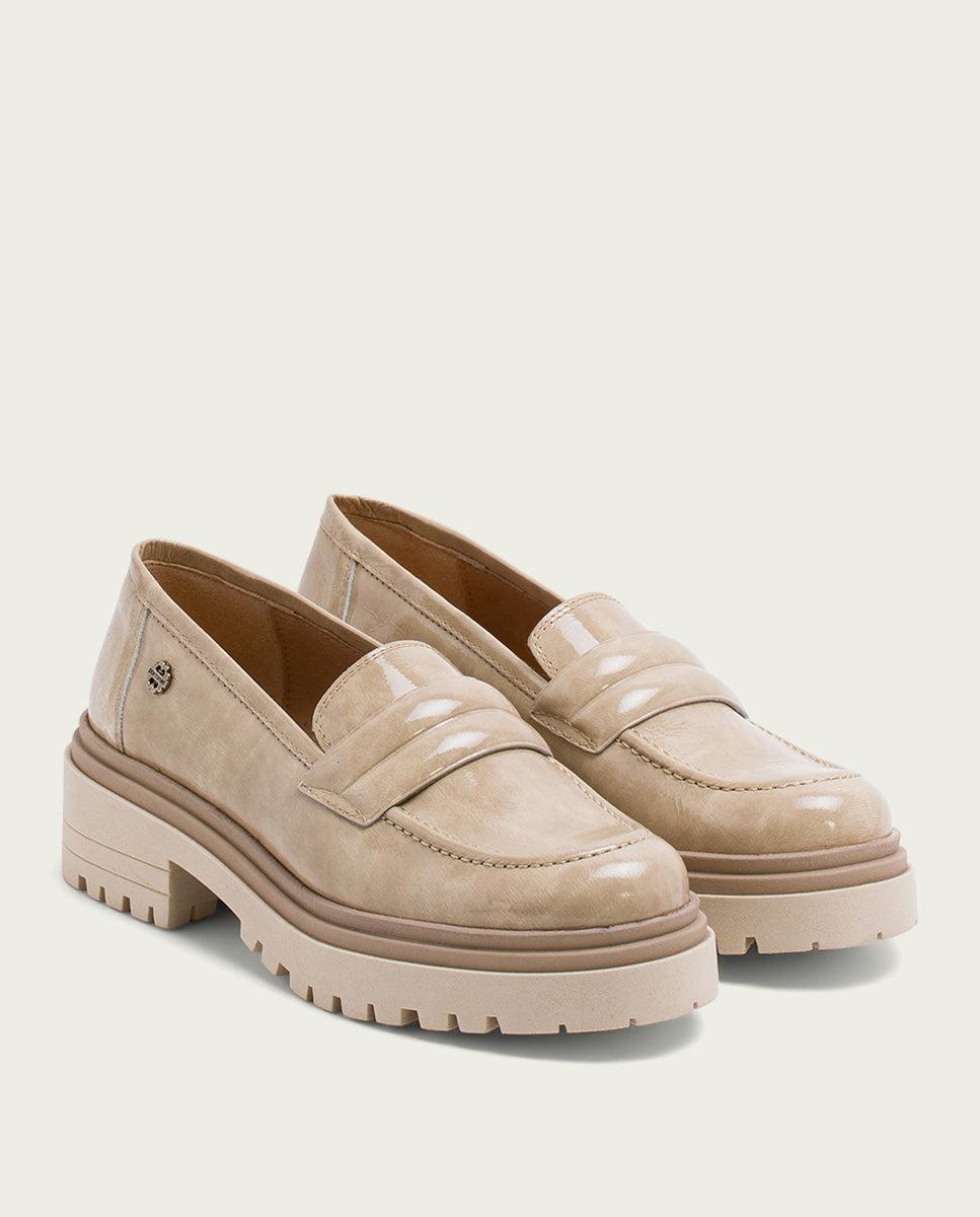 porronet MOCASINES DE PIEL CHAROL TAUPE FAYE Envío gratis