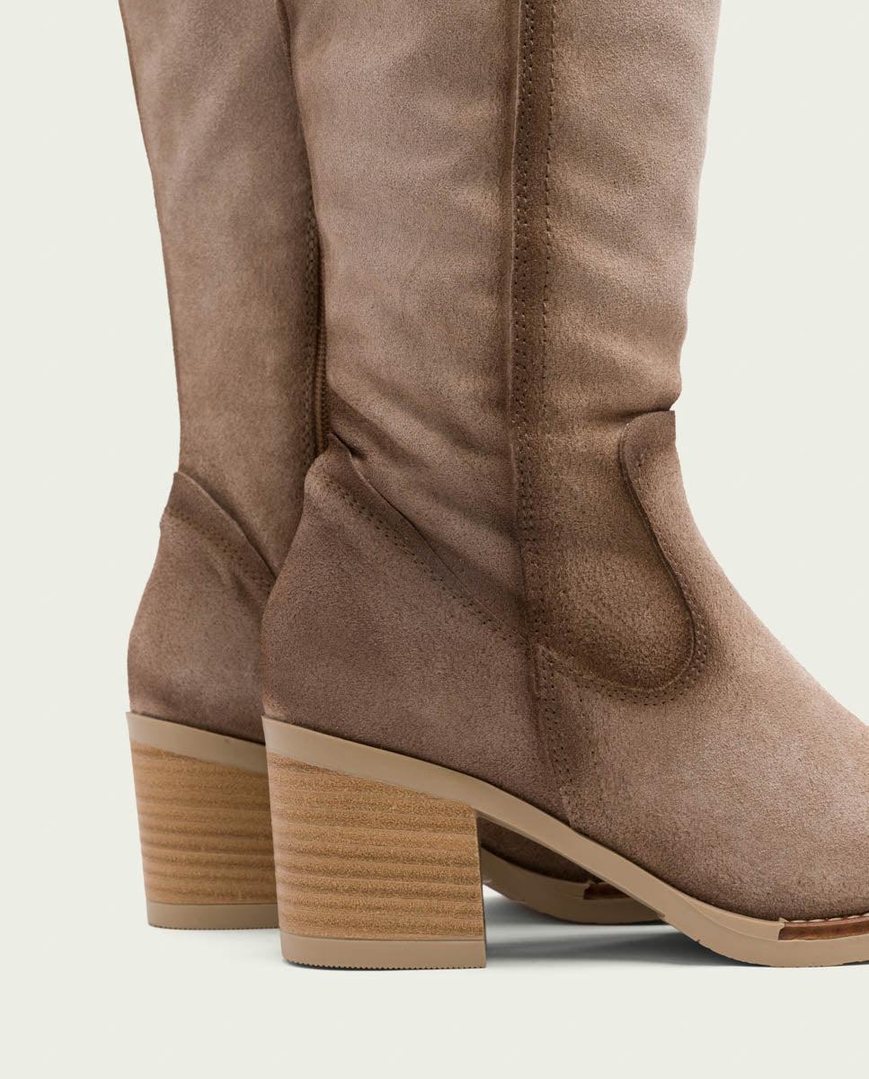 porronet BOTAS DE PIEL ARENA CON CREMALLERA JIMAE Último día