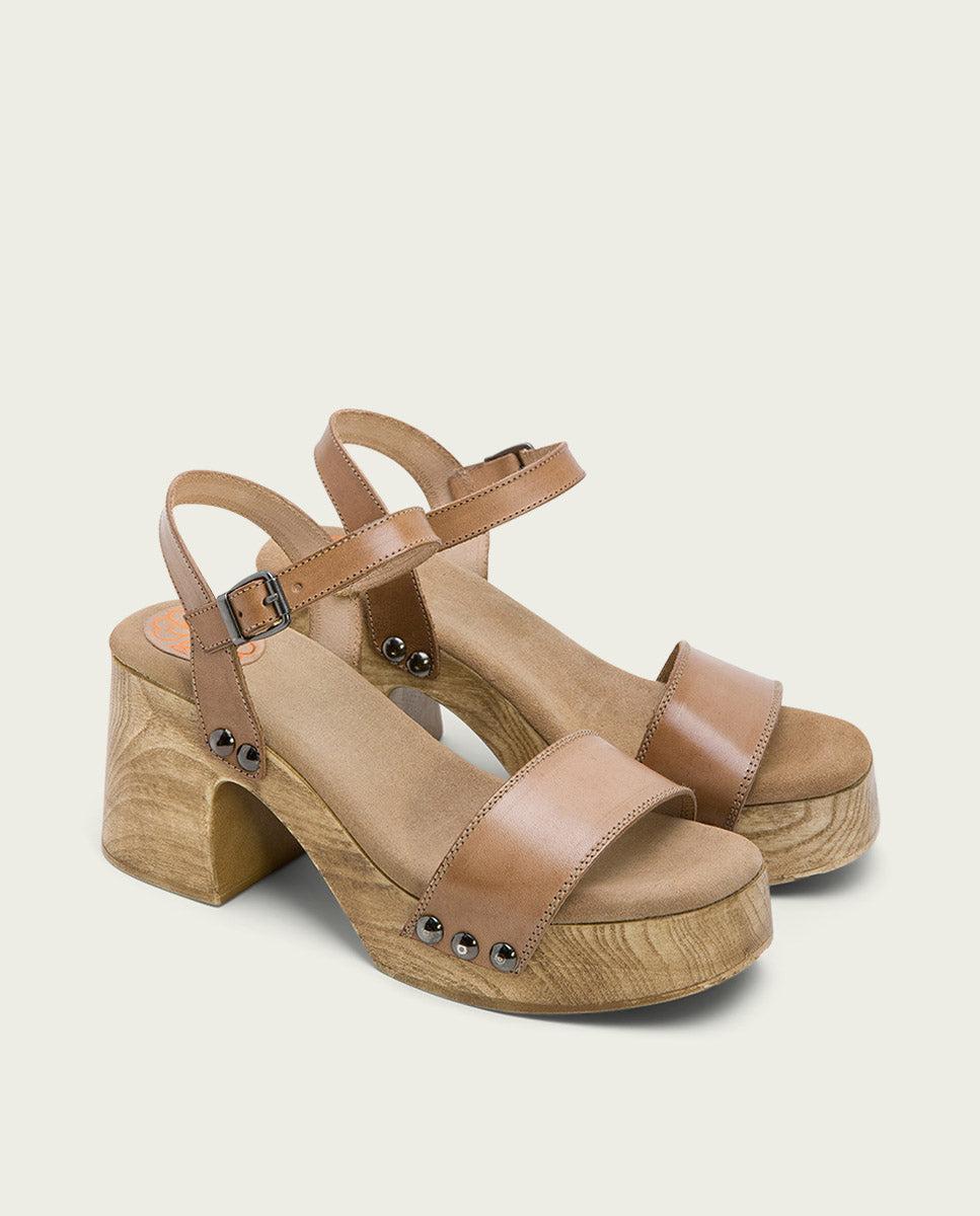 porronet SANDALIA TACON MEDIO PIEL TAUPE MAXINE Grandes descuentos