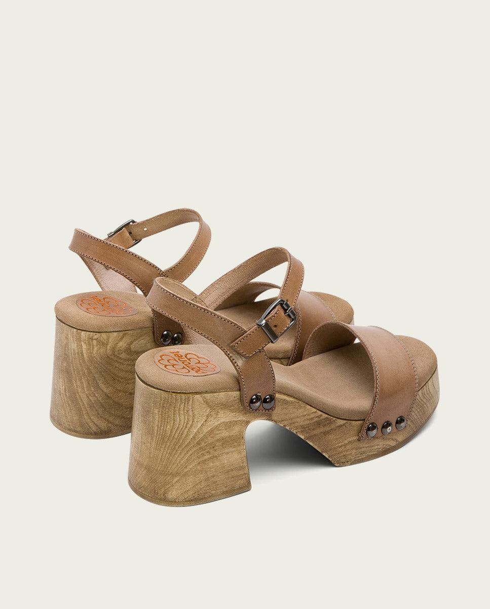 porronet SANDALIA TACON MEDIO PIEL TAUPE MAXINE Grandes descuentos