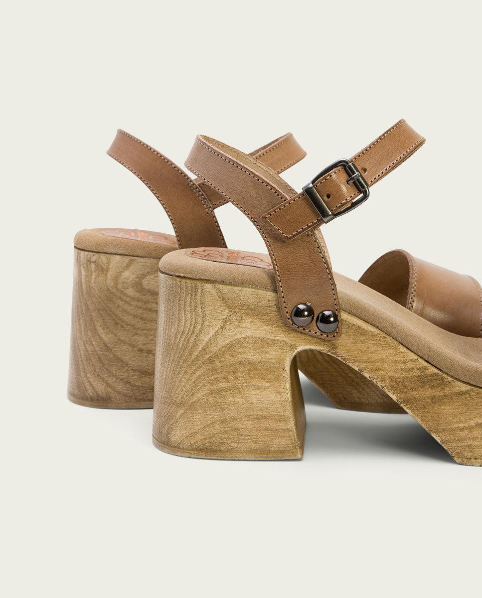 porronet SANDALIA TACON MEDIO PIEL TAUPE MAXINE Grandes descuentos