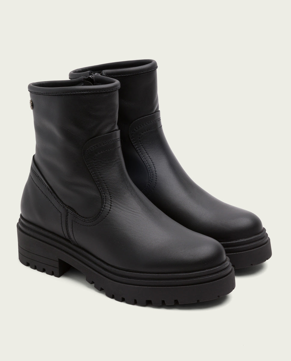 porronet BOTINES DE PIEL NEGROS CON CREMALLERA FIALA Rebajas de fin de temporada