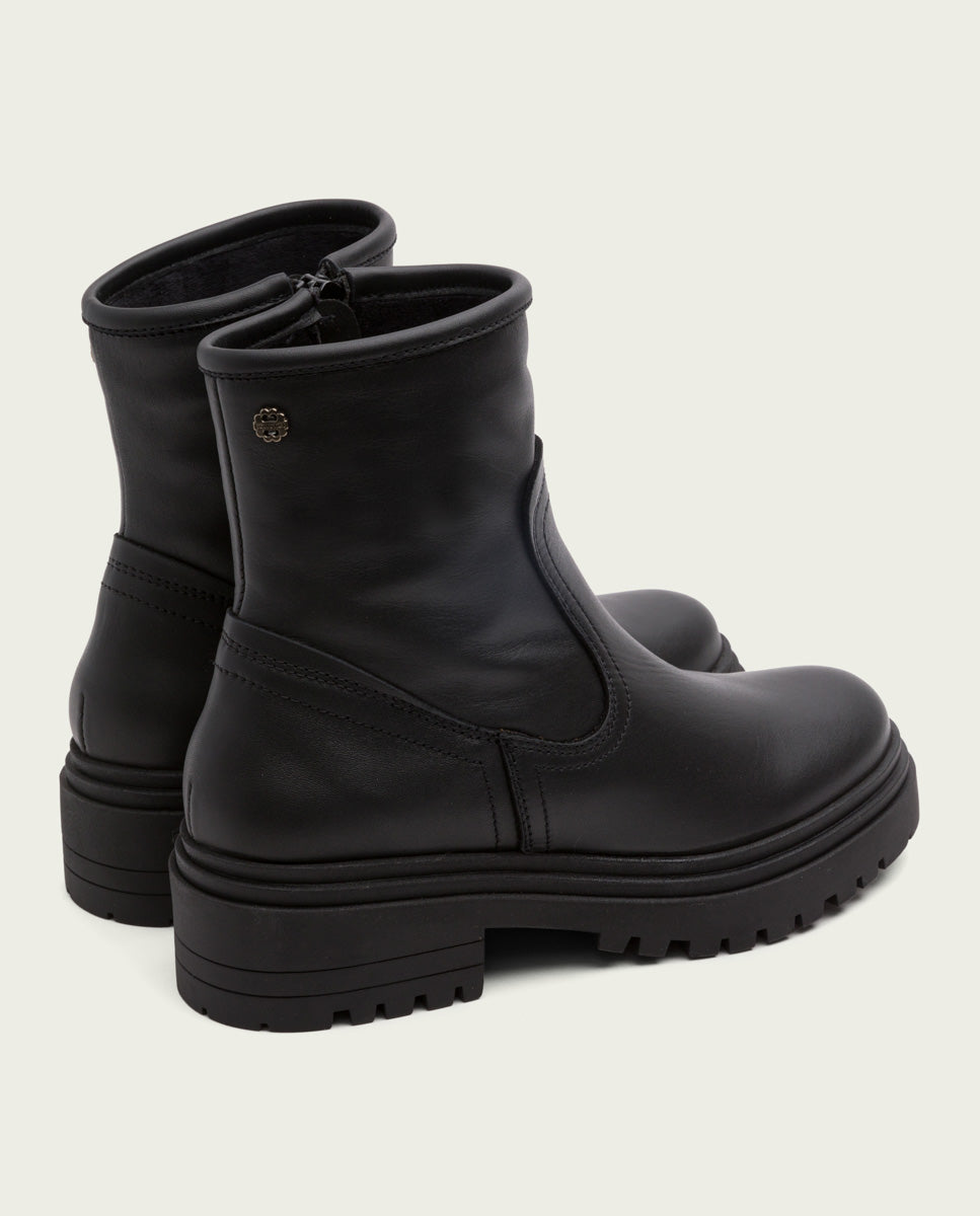 porronet BOTINES DE PIEL NEGROS CON CREMALLERA FIALA Rebajas de fin de temporada