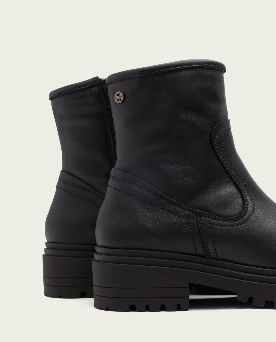 porronet BOTINES DE PIEL NEGROS CON CREMALLERA FIALA Rebajas de fin de temporada