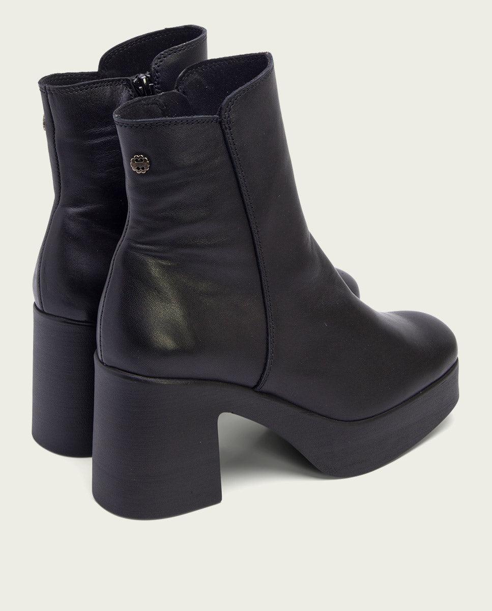 porronet BOTINES DE TACÓN NEGRO CON CREMALLERA LIA Devoluciones gratuitas
