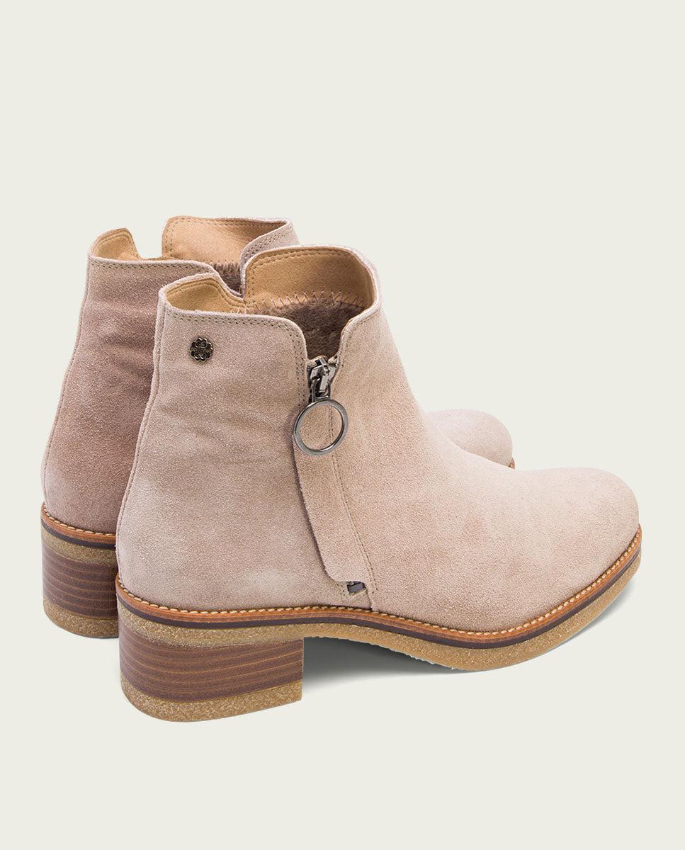 porronet BOTINES PLANOS ARENA CON CREMALLERA POPPY En línea