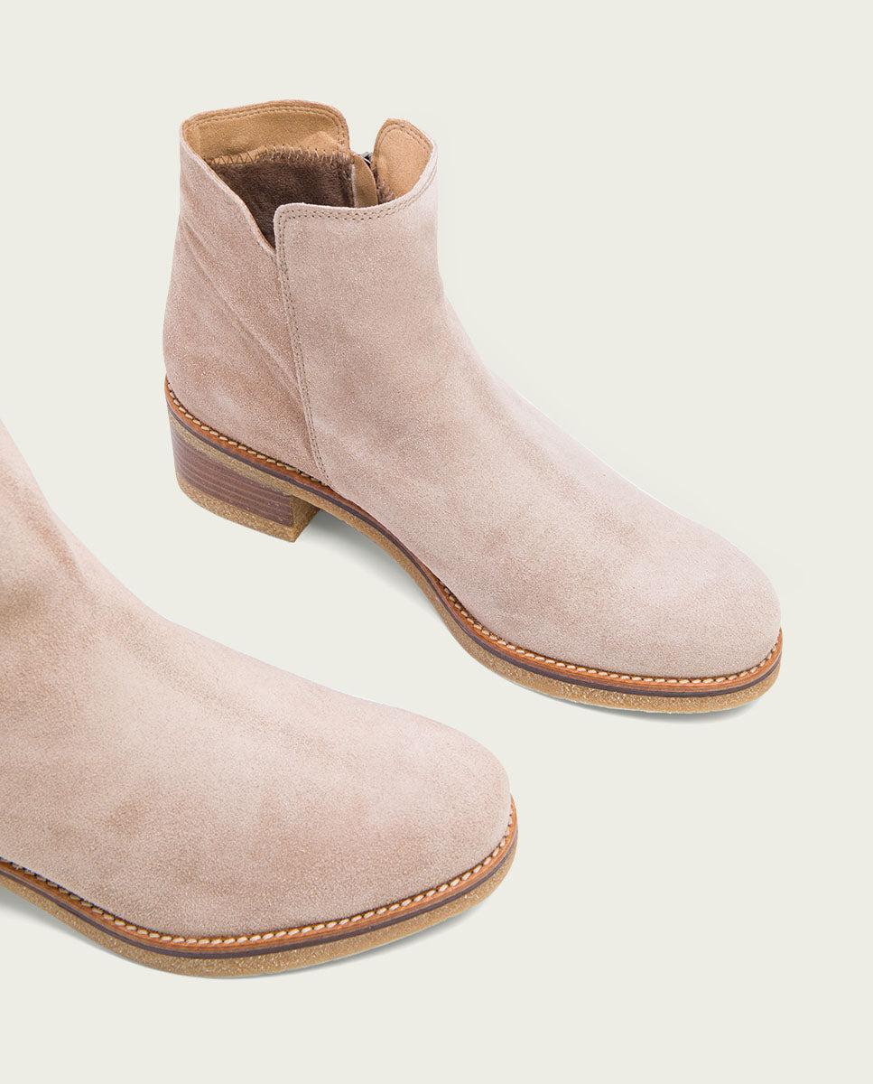 porronet BOTINES PLANOS ARENA CON CREMALLERA POPPY En línea