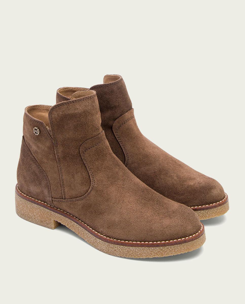 porronet BOTINES PLANOS MOKA CON CREMALLERA VALERIE Ofertas