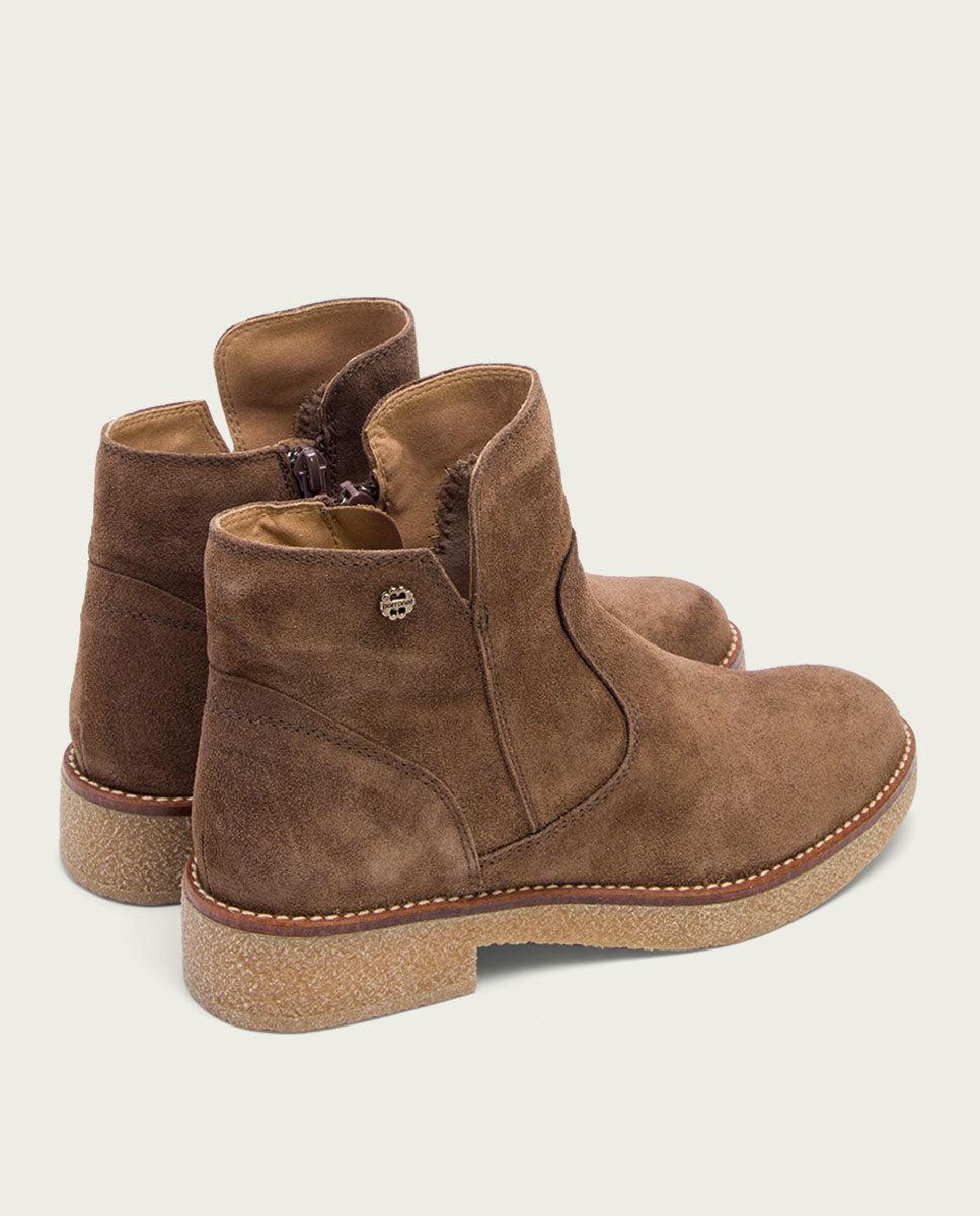 porronet BOTINES PLANOS MOKA CON CREMALLERA VALERIE Ofertas