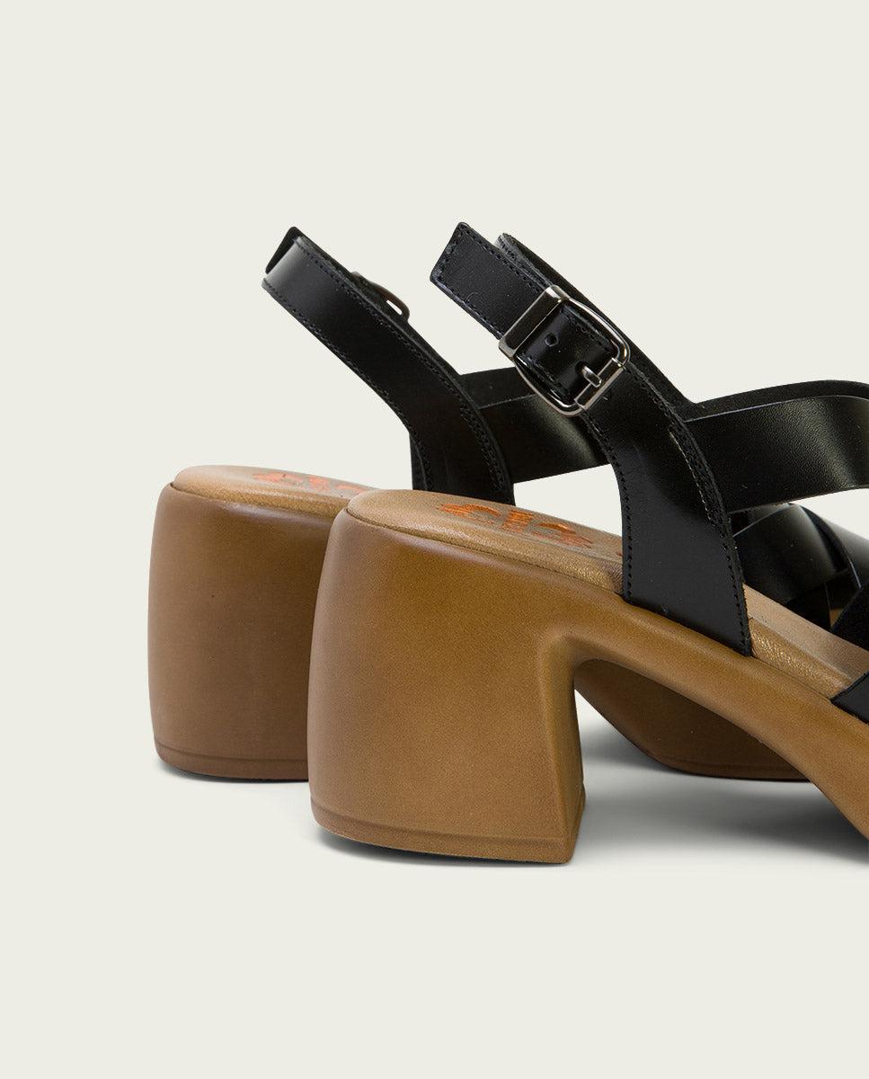 porronet SANDALIA PIEL TACON DE PIEL NEGRO HADA Oferta especial