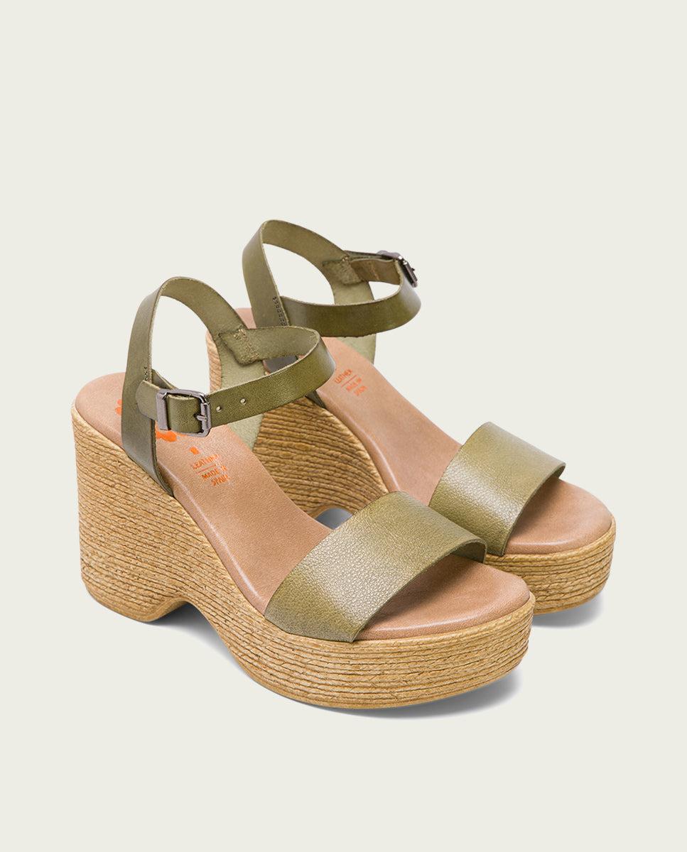 porronet SANDALIA TACON ALTO KAKI MICHELE Rebajas