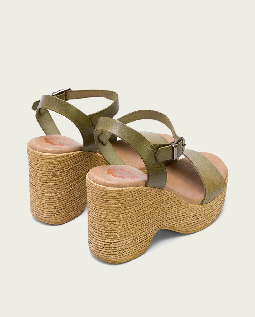 porronet SANDALIA TACON ALTO KAKI MICHELE Rebajas