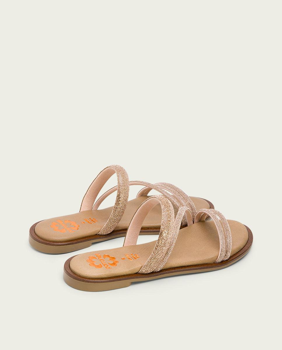 porronet SANDALIA PLANA PIEL ROSE CAITLIN Tienda