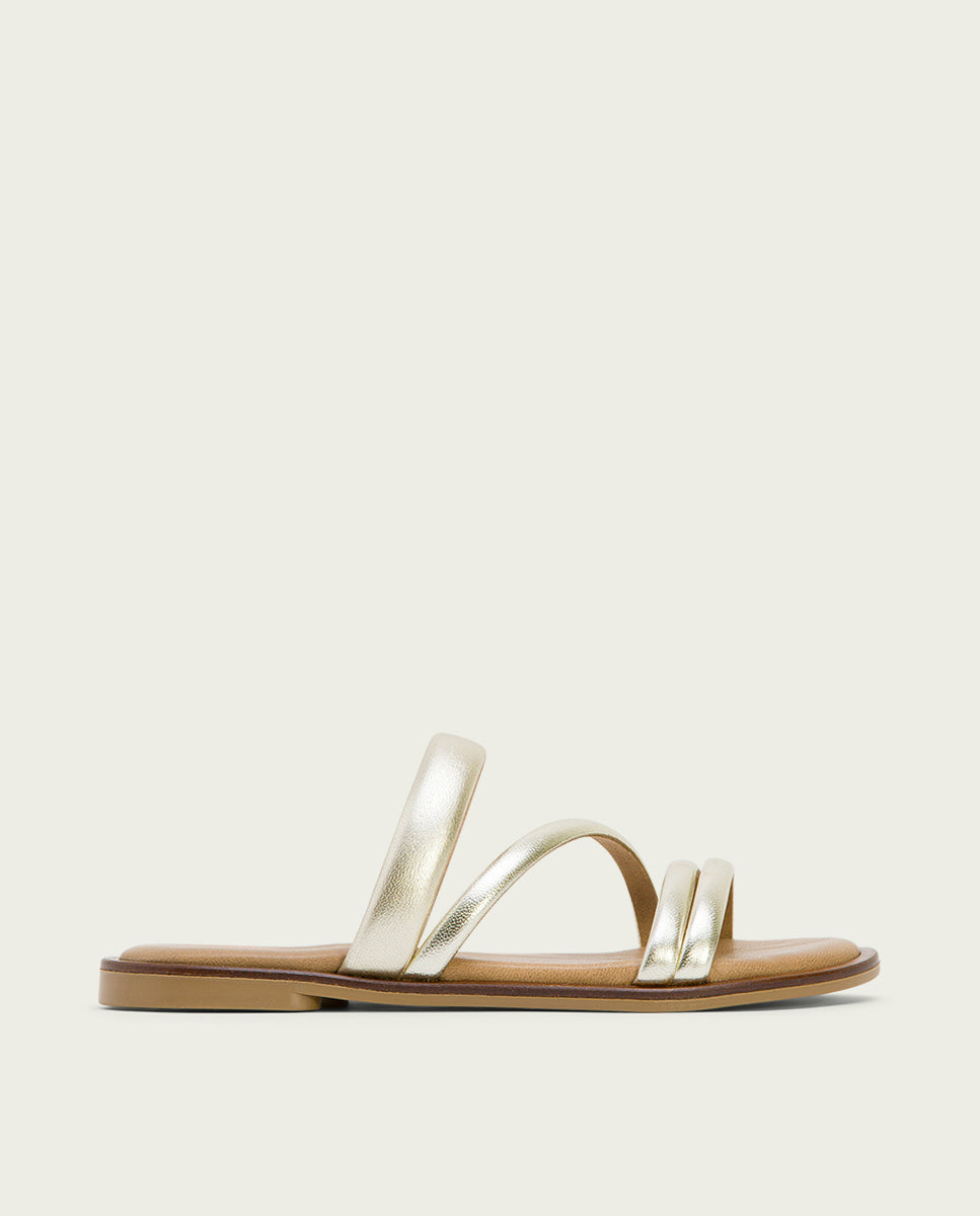 porronet SANDALIA PLANA PIEL PLATINO CAROL COMPRAR AHORA