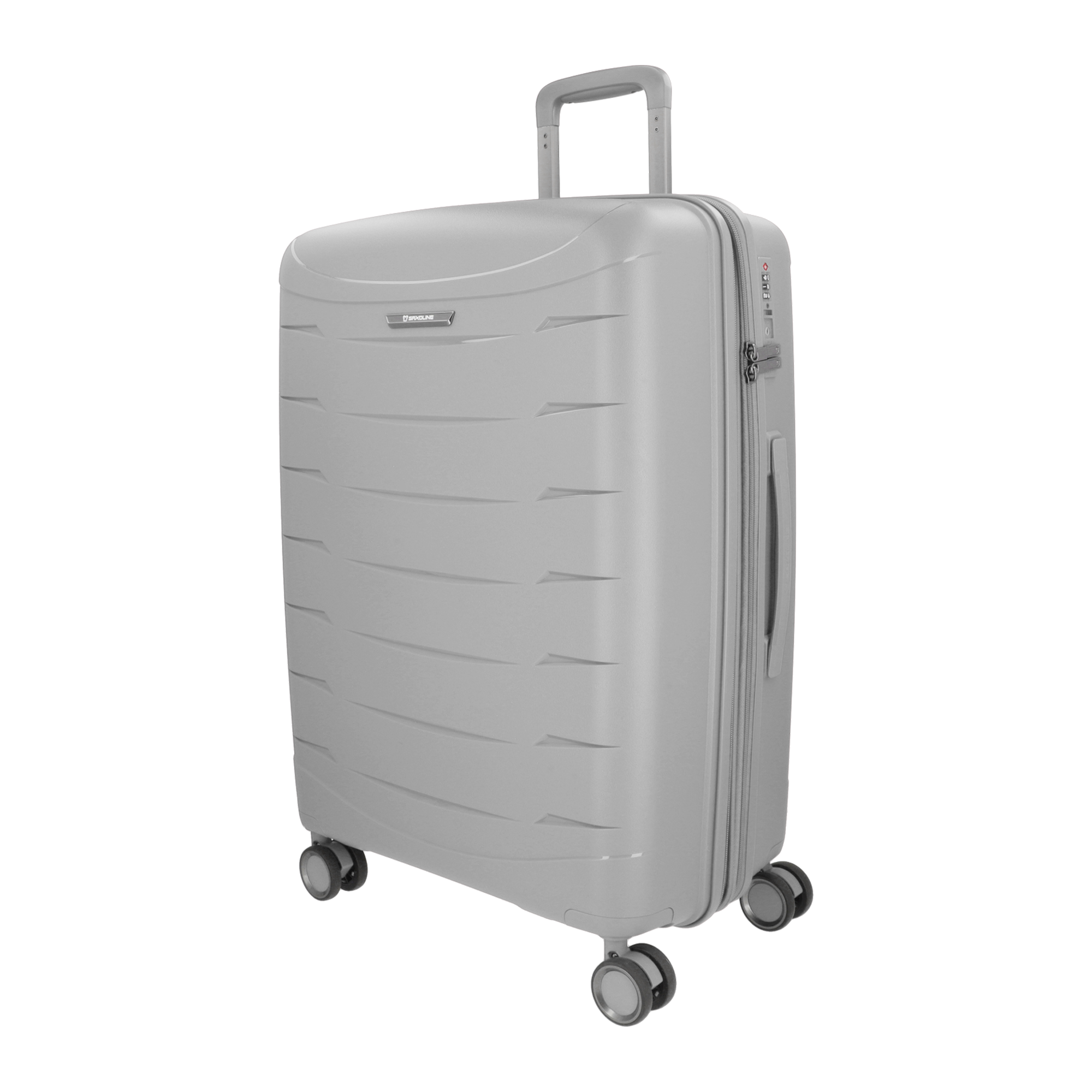 saxoline Maleta grande Moonstone Impact Pro plateada Grandes ahorros