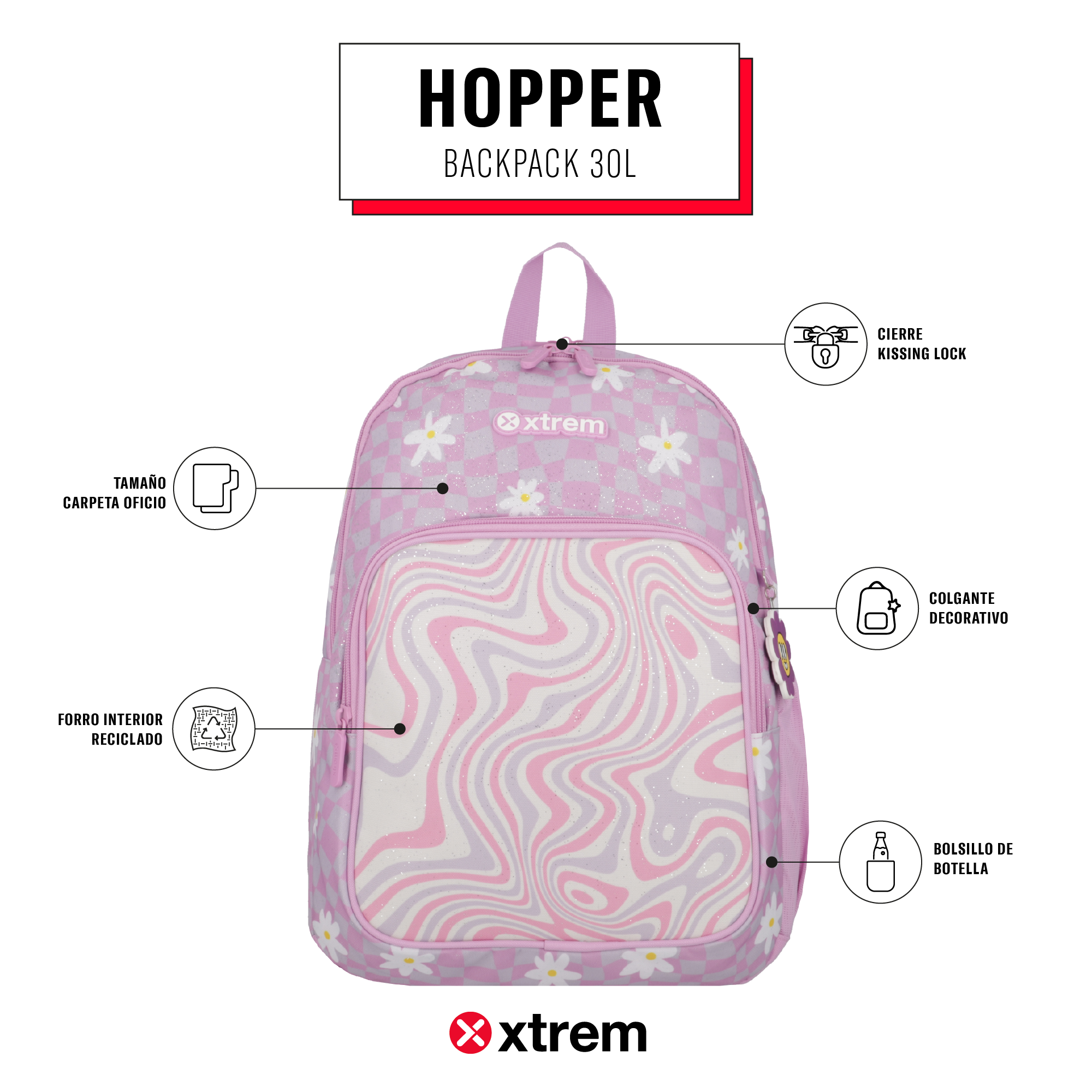 saxoline Mochila Hopper rosada Ofertas de temporada