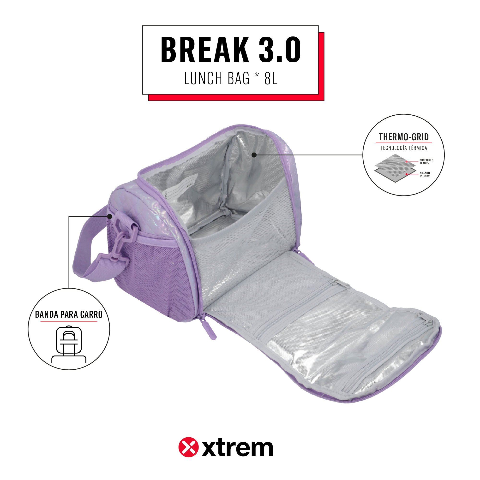 saxoline Lonchera térmica Break 3.0 lila Últimos 2 días