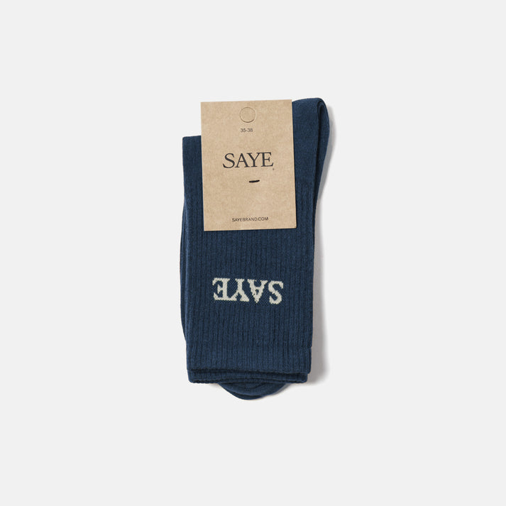 saye Mid-crew Everyday Socks - Blue