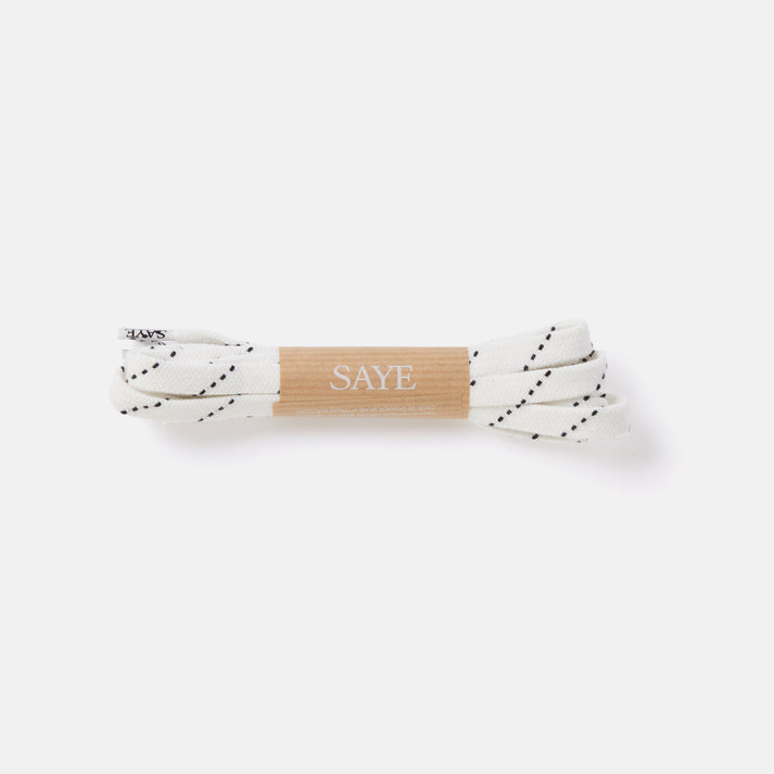 saye Flat Laces - Black Stripe