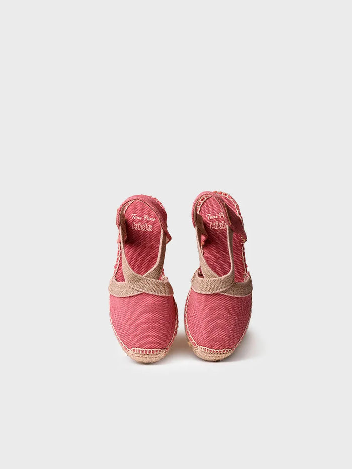 toni pons EDITA-V - Alpargata infantil en tejido con cuña y elásticos | EDITA-V Tienda de fábrica