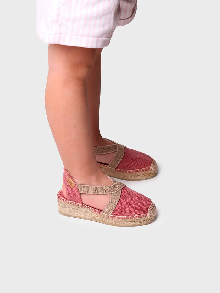 toni pons EDITA-V - Alpargata infantil en tejido con cuña y elásticos | EDITA-V Tienda de fábrica
