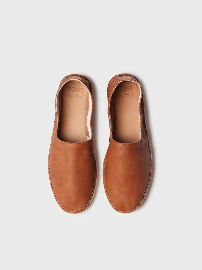 toni pons MINO - Alpargata cerrada de hombre en piel con suela de yute | MINO En oferta