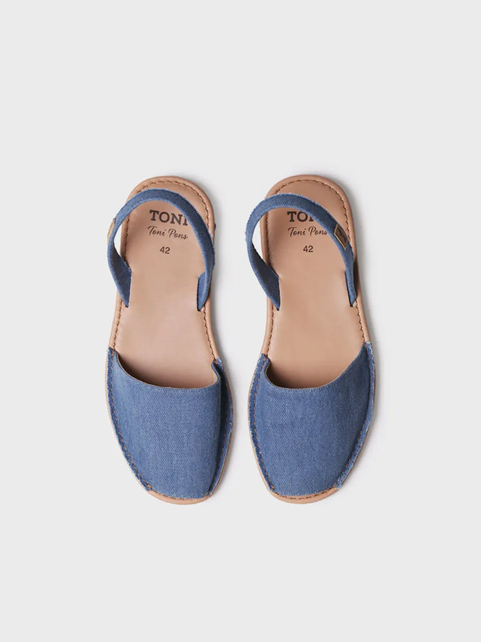 toni pons GRAU-TX - Abarca de hombre en denim con planta de piel | GRAU-TX Envío gratis