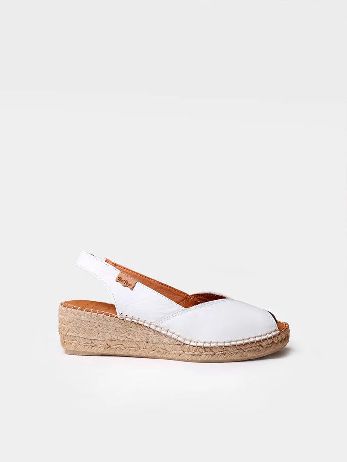 toni pons BERNIA-P - Alpargata peep toe de mujer con cuña en piel | BERNIA-P