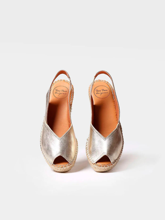 toni pons BERNIA-P - Alpargata peep toe de mujer con cuña en piel | BERNIA-P Envío internacional gratuito