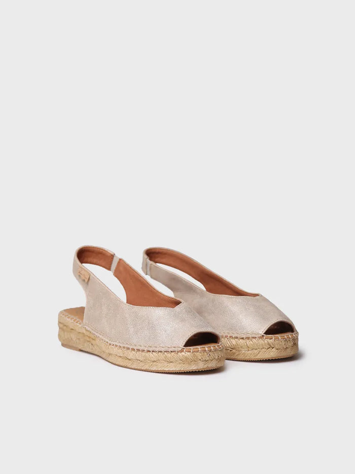 toni pons ERICA-AS - Alpargata peep toe de mujer en piel brillante | ERICA-AS