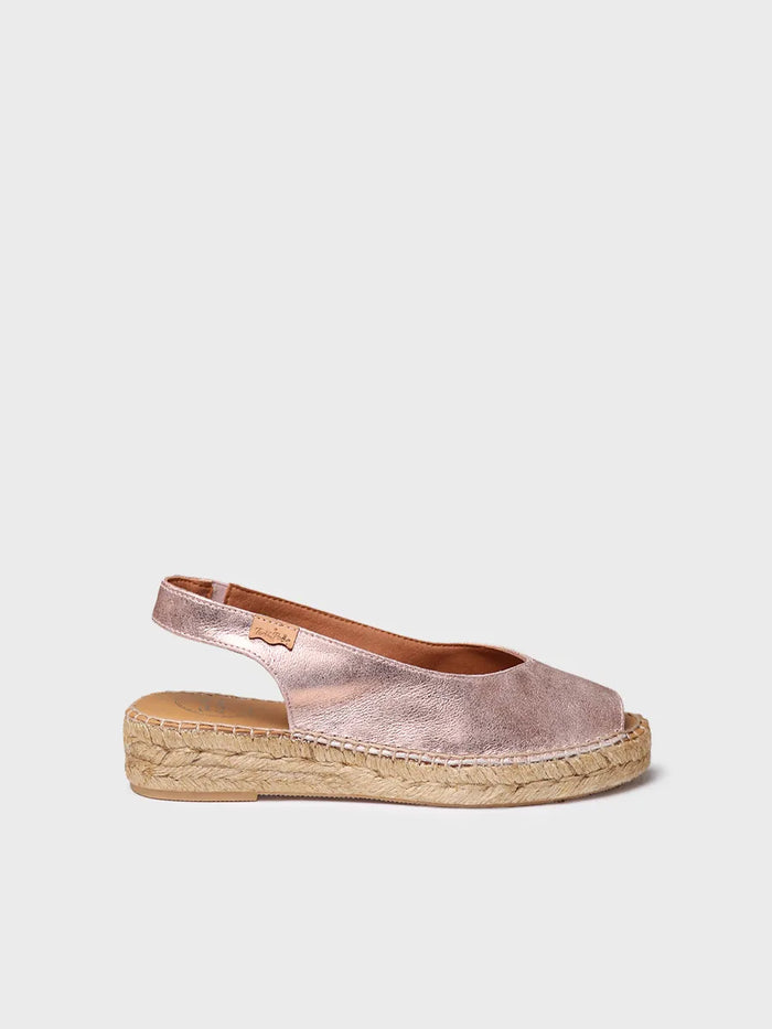 toni pons ERICA-AS - Alpargata peep toe de mujer en piel brillante | ERICA-AS