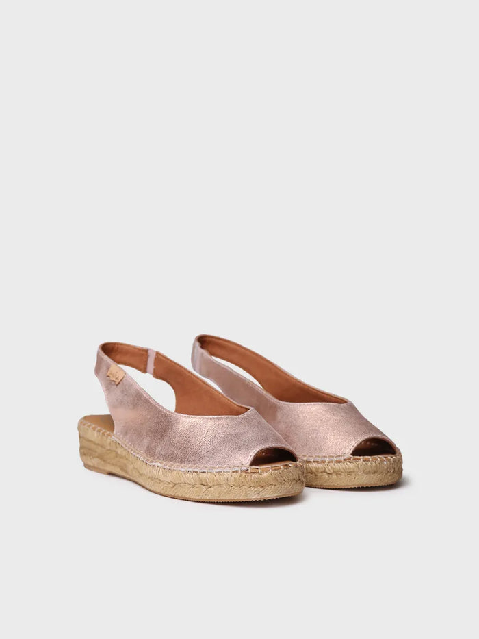 toni pons ERICA-AS - Alpargata peep toe de mujer en piel brillante | ERICA-AS En oferta