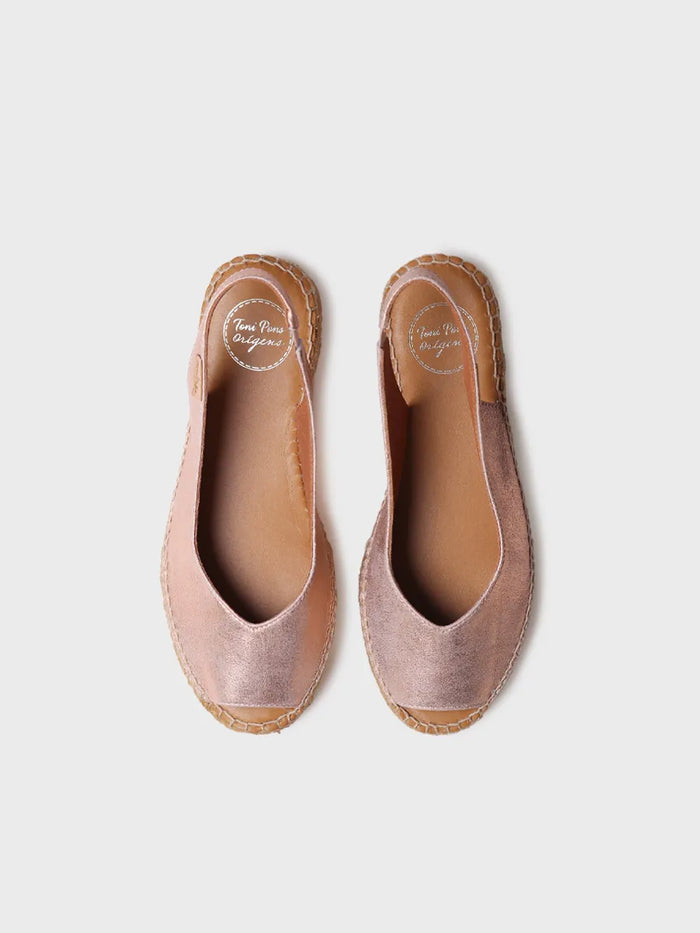 toni pons ERICA-AS - Alpargata peep toe de mujer en piel brillante | ERICA-AS En oferta
