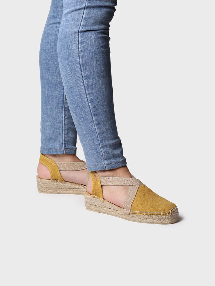 toni pons VERDI-V - Alpargata vegana plana para mujer en tejido de algodón | VERDI-V Última moda