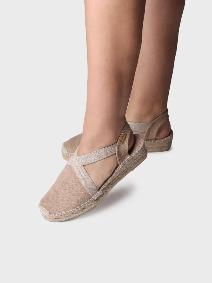 toni pons VERDI-V - Alpargata vegana plana para mujer en tejido de algodón | VERDI-V Descuento por venta flash