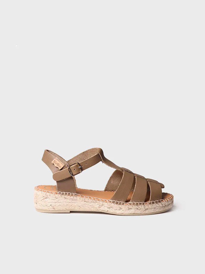 toni pons EMMA - Sandalias cangrejeras planas de mujer en piel | EMMA