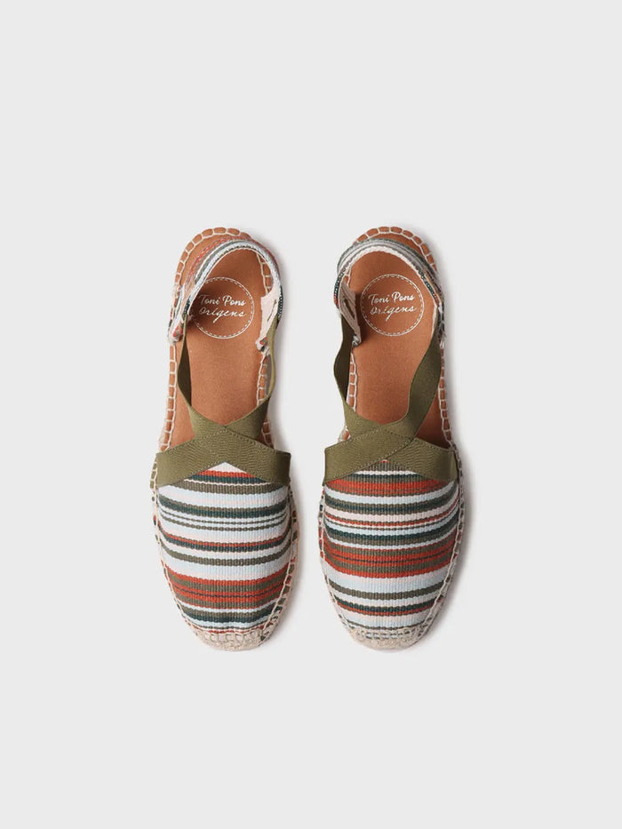 toni pons VINAROS - Alpargata vegana de mujer en algodón a rayas con cuña | VINAROS Descuento por venta flash