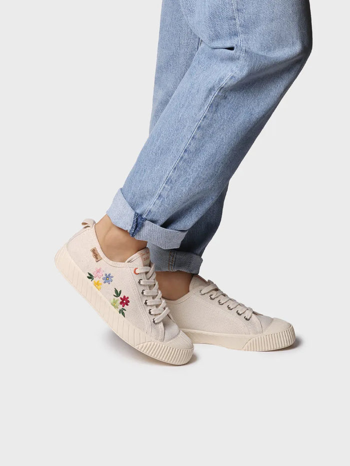 toni pons GILDA-EJ - Zapatilla deportiva baja de mujer en algodón reciclado y bordados | GILDA-EJ Gran oferta