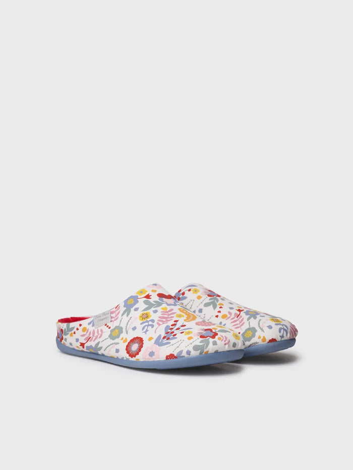 toni pons MIMI-TJ - Zapatilla de casa tipo zueco de mujer en algodón estampado | MIMI-TJ Liquidación